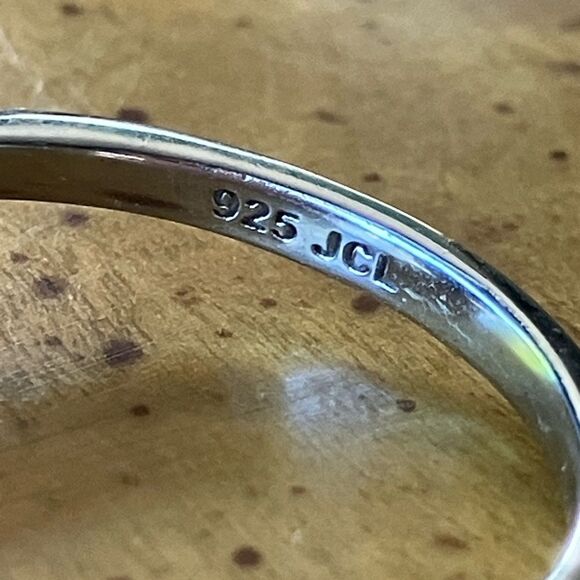 Black Ethiopian Opal Sterling Silver Ring Size 8 - Picture 7 of 10